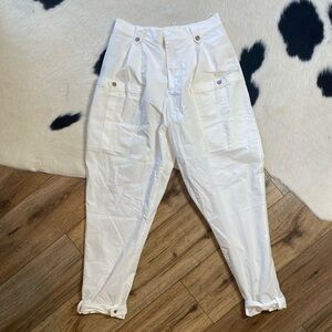 Gentle Herd Pocket Taper Cotton-Blend Ankle Pants